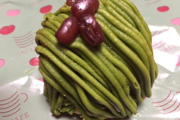 かっぱ寿司初摘み星野村抹茶のモンブラン