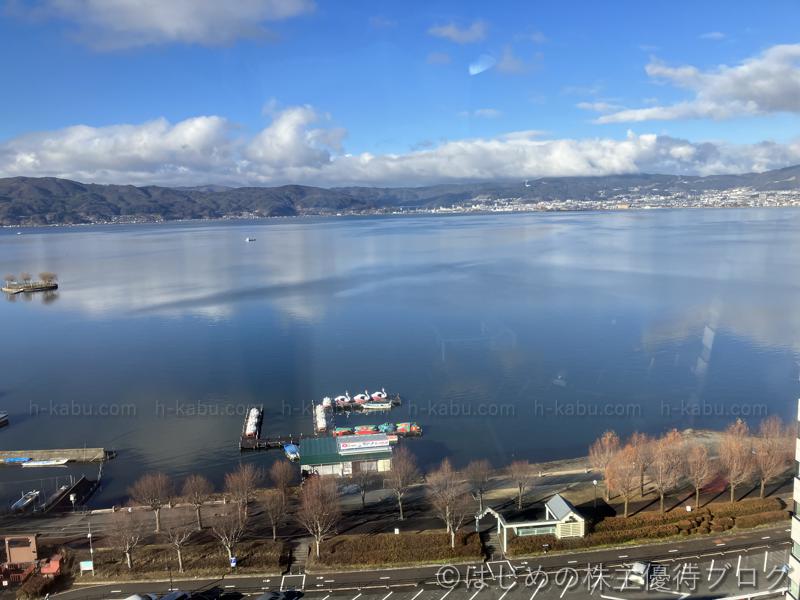 ホテル紅や 湖側 湖陽KOYOU　客室からの風景 朝