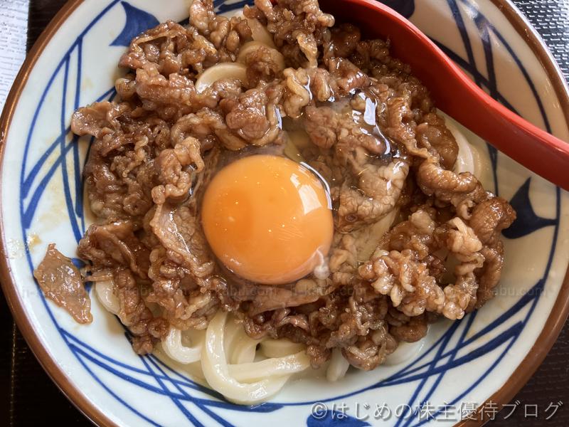 丸亀製麺焼きたて牛すき釜玉うどん