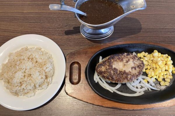 ステーキ宮 自家製ハンバーグランチ　ガーリックライス