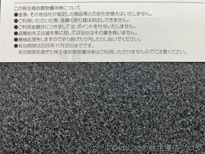 ビックカメラ株主優待券注意事項