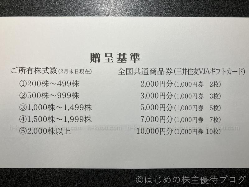 サンエー株主優待贈呈基準
