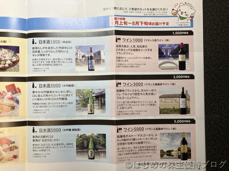 ベルーナ株主優待商品一覧